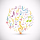 kreis-mit-bunten-musikanmerkungen-gemacht_1035-554